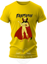 T-SHIRT FANTAMAN MAGLIETTA CYBORG ANIME MANGA PIPISTRELLO DORATO