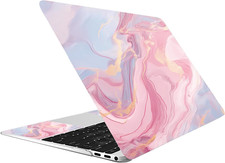 Adesivo Laptop in Marmo Rosa