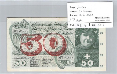 Banconota svizzera 50 - banconota,