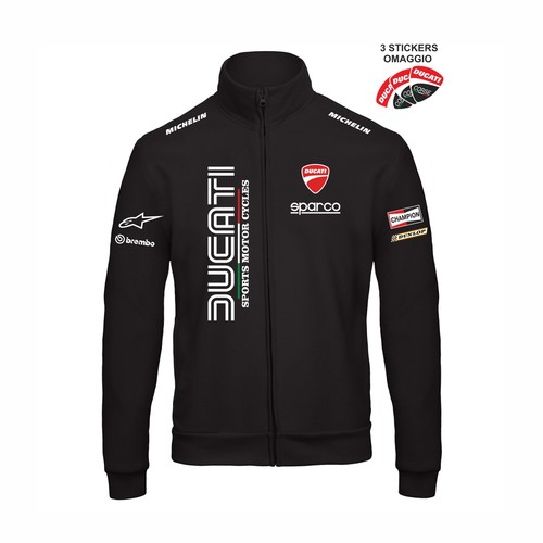 Felpa zip girocollo - felpa,