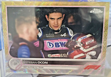 2022 Topps Chrome Formula 1 F1 #42 Esteban Ocon rifrattore onda oro /50