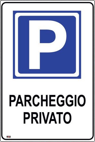 Cartello parcheggio privato - cartello, "parcheggio