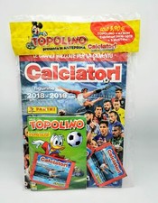 CALCIATORI PANINI 2018 2019 album vuoto + 5 bustine figurine + TOPOLINO sigil...