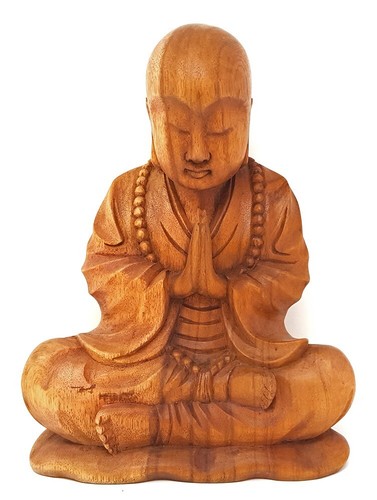 Legno figura buddha happy - legno,