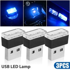 3x USB Blu LED Luce Interno