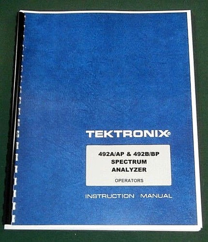 Tektronix 492a 492b manuale - 492a, /