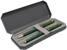 PENNE VINTAGE CON CUSTODIA - SET 2 PEZZI STILOGRAFICA E SFERA