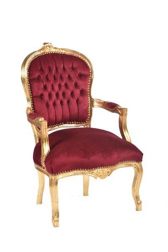 Poltrona sedia velluto - poltrona, rosso