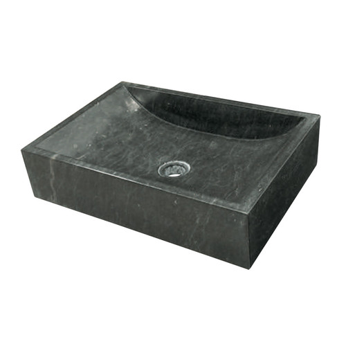 Lavabo quadrato nero - nero, 35x50x12