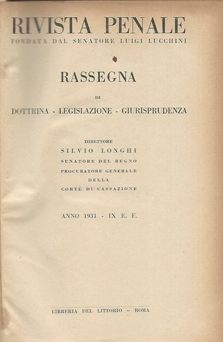 Rivista penale rassegna di - penale.,