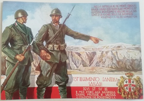 Cartolina brigata sassari 151 - sassari,