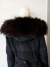 Rivestimento collo pelliccia di volpe marrone nero vera blu per cappuccio giacca parka pelliccia