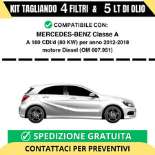 Tagliando per MERCEDES-BENZ Classe A A 180 CDI/d 80 kw Diesel 2012-2018 - 5 L...