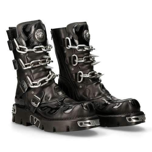 Stivali rock unisex pelle - rock, nera