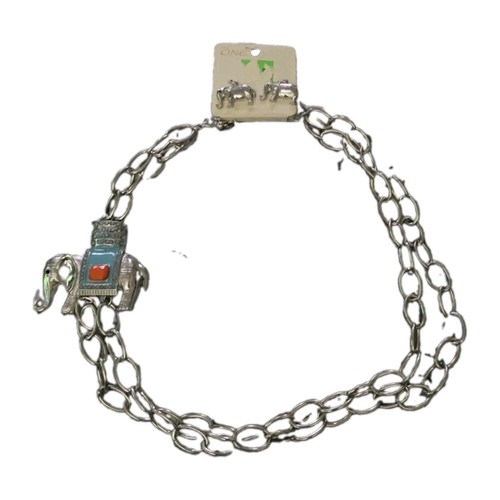 Set orecchini collana elefante