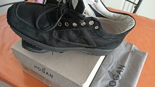 Scarpe Hogan Interactive uomo ragazzo pelle Scamosciata blu Usate 43