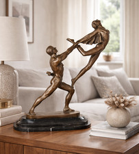 Scultura bronzo coppia - in,