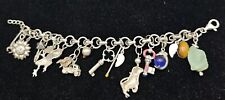 Bracciale Antico Con Charms Particolari In Argento Sterling 925 Metà 900 