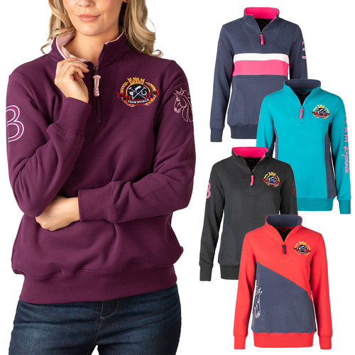 Felpa donna quarto zip