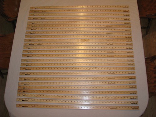 Lotto righello legno - ,
