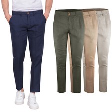 Pantalone Uomo 100% Lino Chino