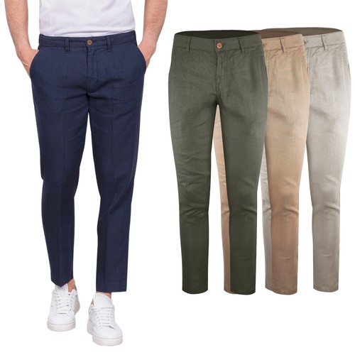Pantalone uomo 100 lino - 100%,