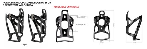 Portaborraccia bici - bici, (2pz)