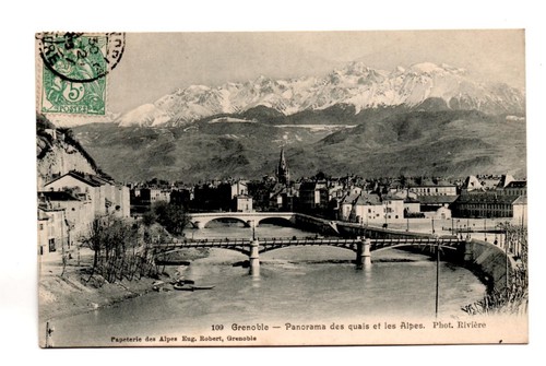 Grenoble pontili e le alpi - grenoble,