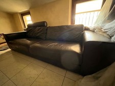 Divano In Pelle Marrone 3 Posti