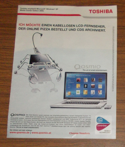 Rara pubblicità toshiba - pubblicità,