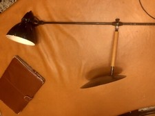 LAMPADA DA STUDIO UFFICIO NERA E LEGNO FUNZIONANTE