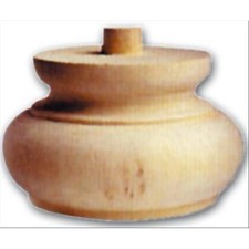 Gamba per Mobili a Cipolla in Legno di Ontano Tornito 110x75 mm Art. 03.0015