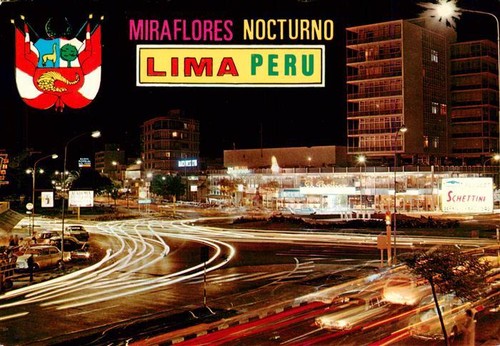 Lima perù miraflores - lima, notturno