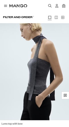 Top mango lurex con fiocco - lurex,