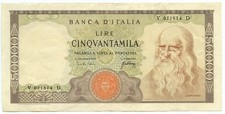50000 lire banca italia - lire,