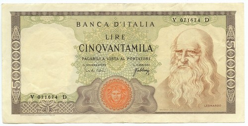 50000 lire banca italia - 50000, d'italia