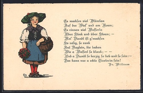 Cartolina giovane donna - giovane,