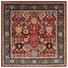 Tappeto Bidjar rosso quadrato