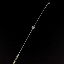 Bracciale in argento sterling placcato oro con diamante coltivato in laboratorio 0,61 ct - Daint