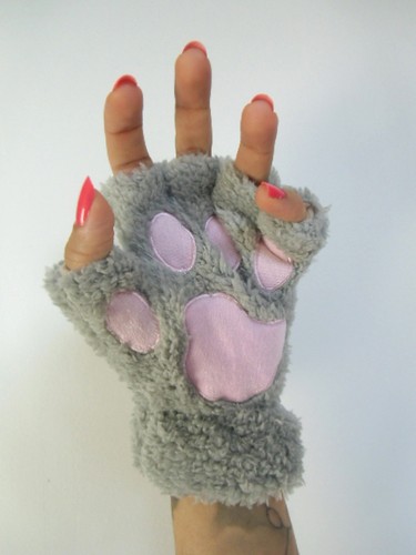 Guanti manopola peluche - guanti,