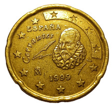 20 CENTESIMI DI EURO SPAGNA ANNO 1999 MOLTO RARA