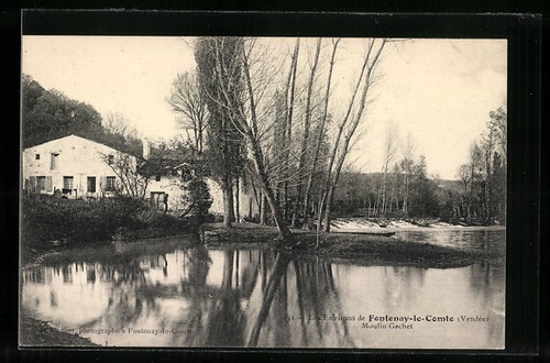 Cpa fontenay comte moulin - fontenay, comte,
