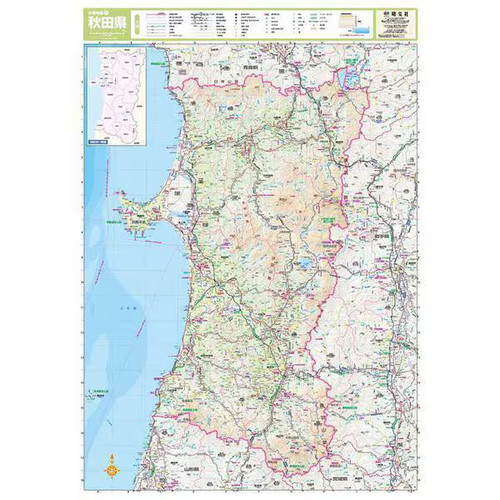 Akita prefecture map screen - prefecture,
