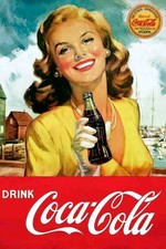 Poster Manifesto Locandina Pubblicità Coca Cola U.S.A.  Stampa Vintage 50x70 Cm.