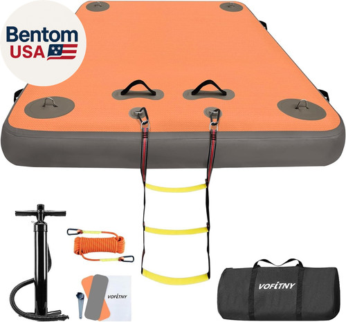 Inflatable floating dock - inflatable, swim