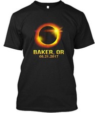 Maglietta Baker Oregon Total Solar Eclipse Sh - o Made in USA taglia dalla S alla 5XL