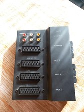 Commutatore Audio Video Multipla Scart con Interruttori