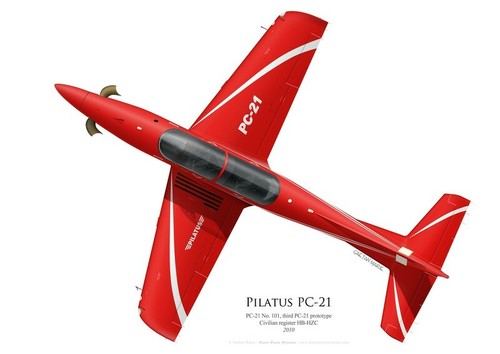 Print pilatus no - pc-21, 101
