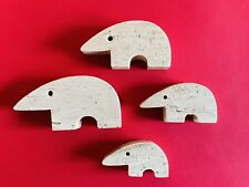 ? 4 Figure animali in travertino di Rapolano Enzo Mari F.lli MANNELLI anni 70