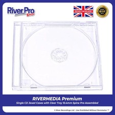 10 Custodie CD Jewel con Vassoio Trasparente Assemblate 10,4mm Spina Alta Qualità Nuove
